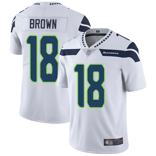Seattle Seahawks Limited White Men Jaron Brown Road Jersey NFL Football #18 Vapor Untouchable->women nfl jersey->Women Jersey